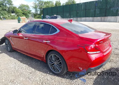 2019 Genesis G70 2.0T Advanced z USA, uszkodzony, nr VIN KMTG64LA7KU031655
